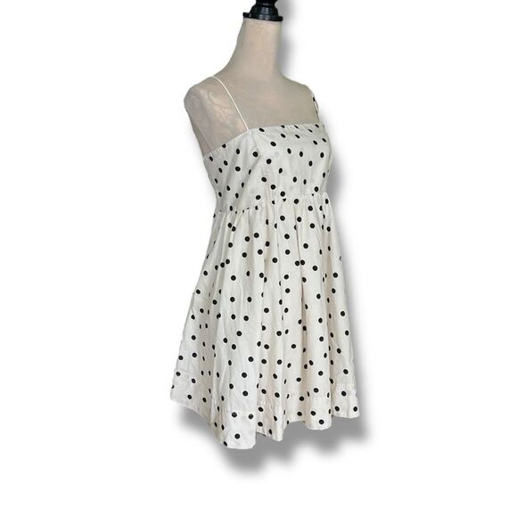 Anthropologie Maeve Polka Dot Spaghetti Strap Babydoll Mini Dress, 1x - Picture 5 of 12
